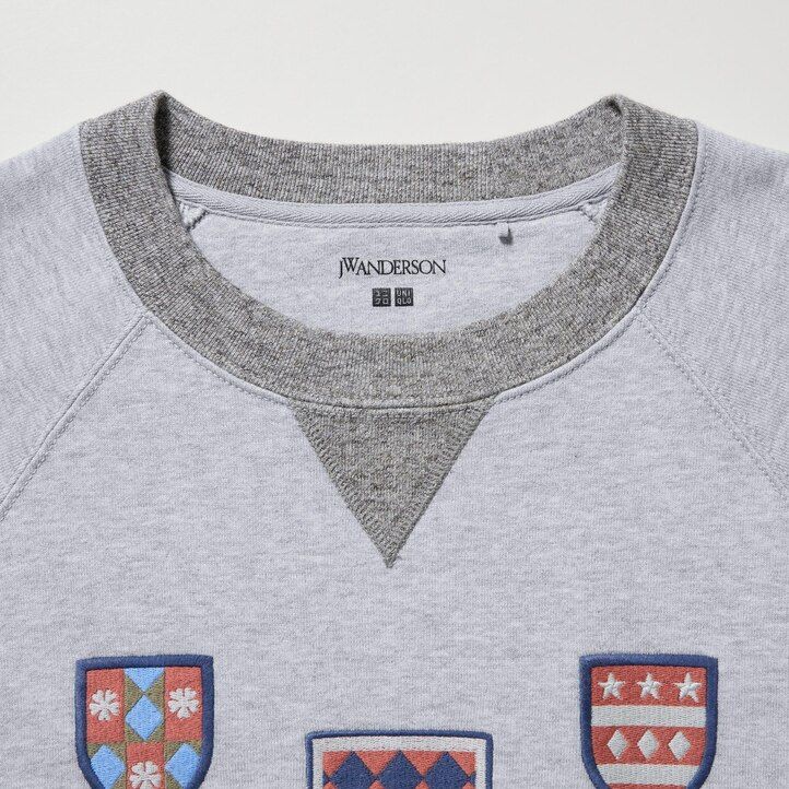 Grey Uniqlo College Sweatshirt | BHPMY-2130
