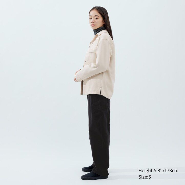 Grey Uniqlo Denim Shirt Jacket | BFEKP-1293