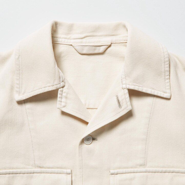 Grey Uniqlo Denim Shirt Jacket | BFEKP-1293