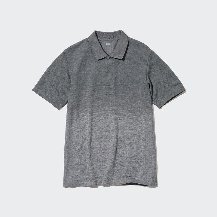 Grey Uniqlo Dry Ex Polo Shirt | FVLXI-9857