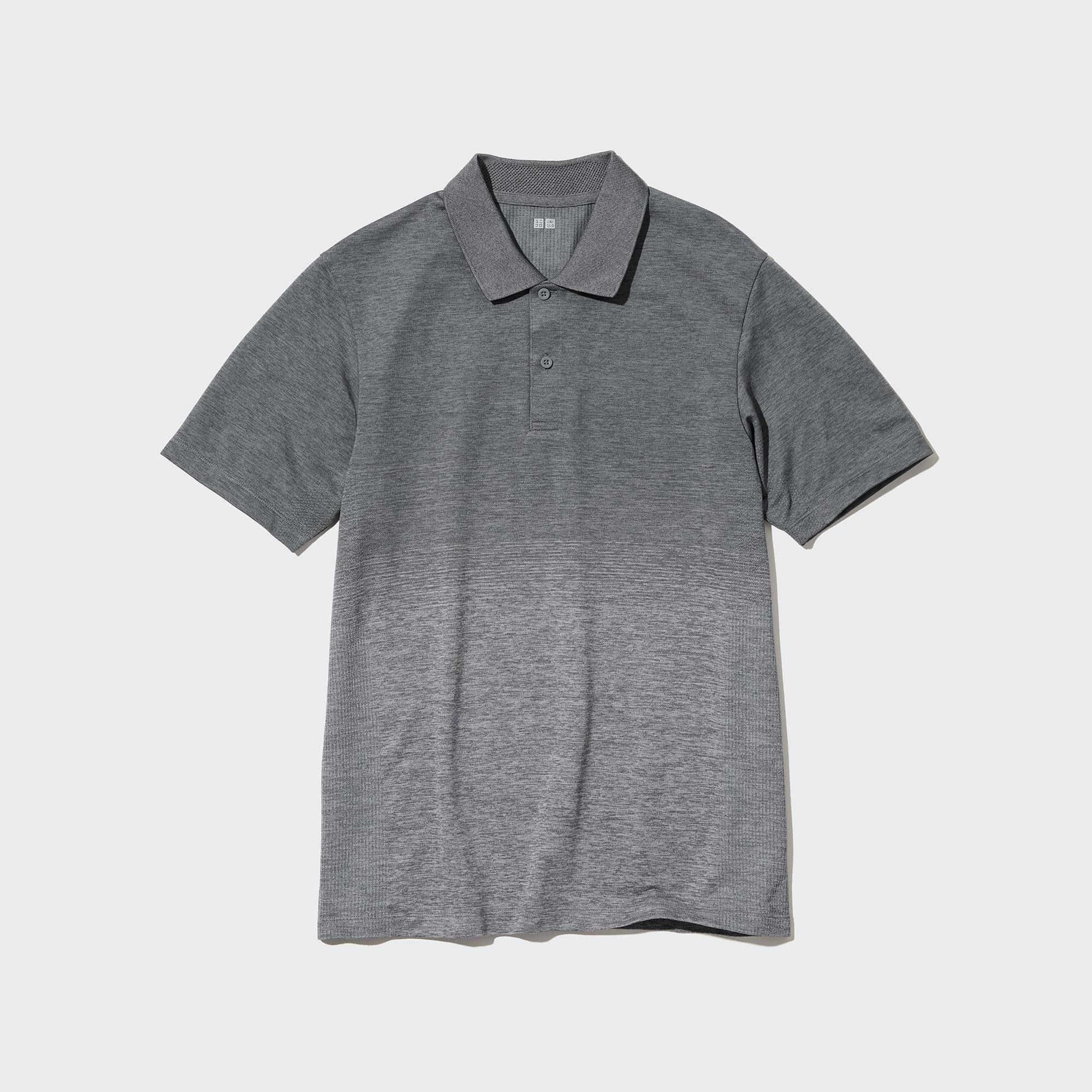 Grey Uniqlo Dry Ex Polo Shirt | FVLXI-9857