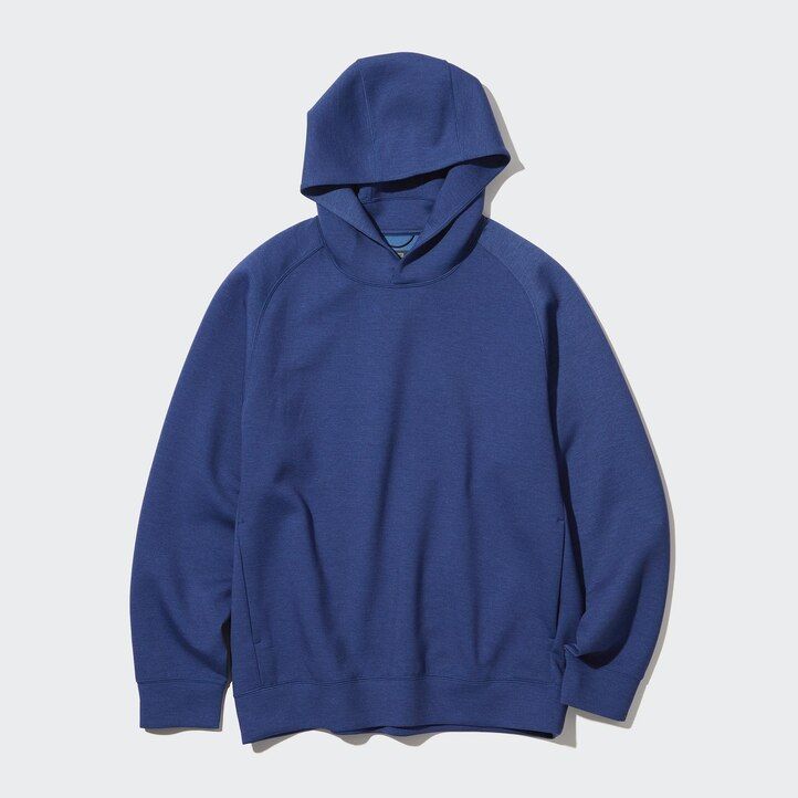 Grey Uniqlo Dry Sweat Stretch Pullover Hoodie | CTVDU-3629