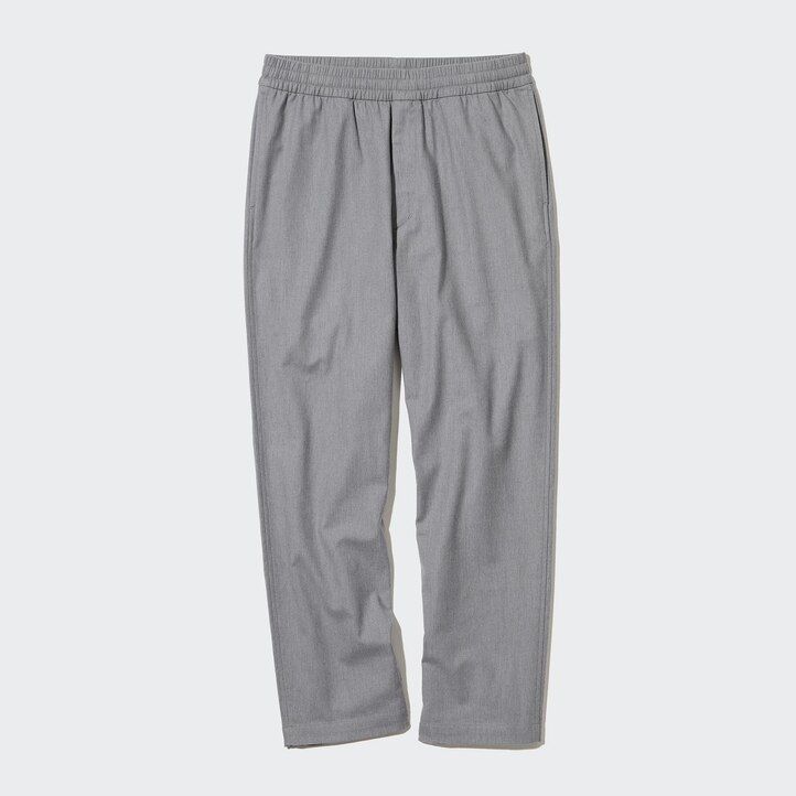Grey Uniqlo Flannel Ankle Length Trousers | UJVRB-7806