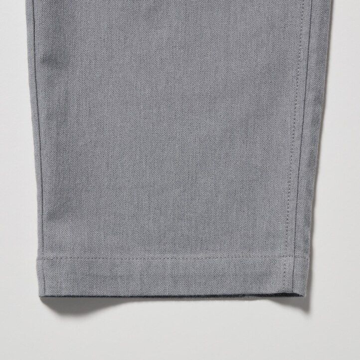 Grey Uniqlo Flannel Ankle Length Trousers | UJVRB-7806