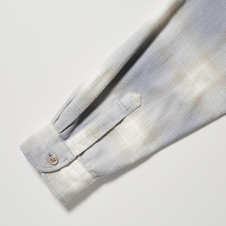 Grey Uniqlo Flannel Checked Shirt | PEMZO-0183