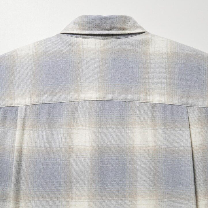 Grey Uniqlo Flannel Checked Shirt | PEMZO-0183