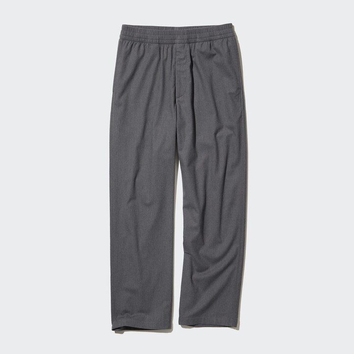 Grey Uniqlo Flannel Easy Ankle Length Trousers | YIWVA-2350