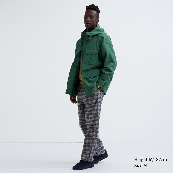 Grey Uniqlo Flannel Easy Patterned Ankle Length Trousers | JIHKW-1674