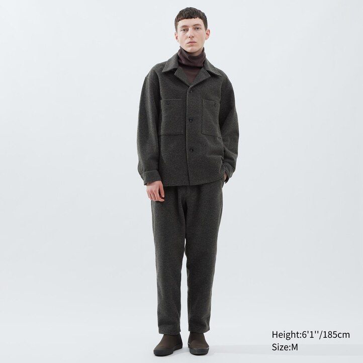Grey Uniqlo Fleece Jersey Overshirt | FNVOZ-3902