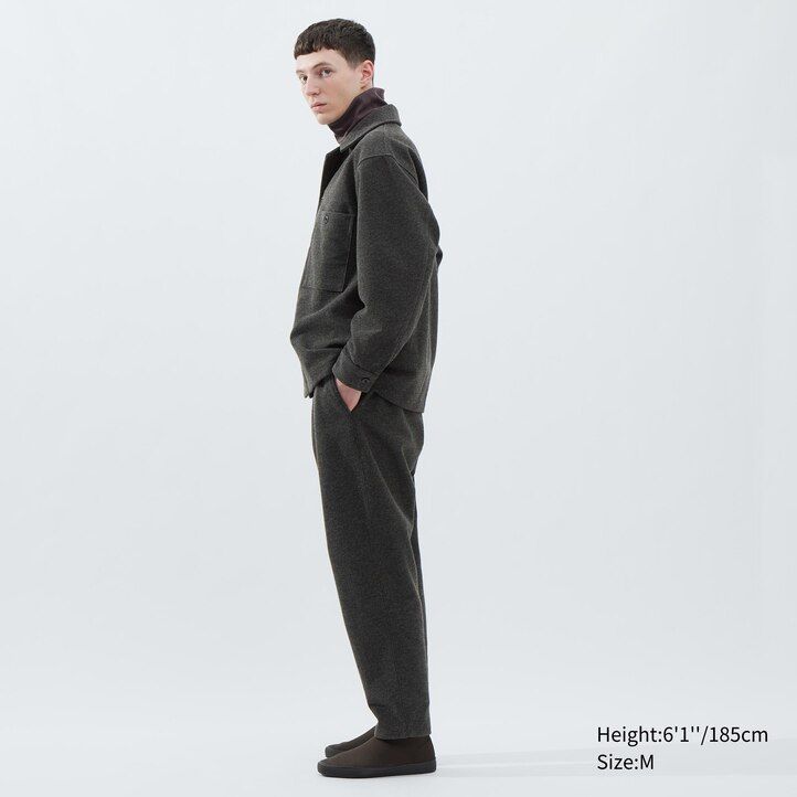 Grey Uniqlo Fleece Jersey Overshirt | FNVOZ-3902