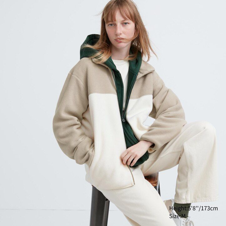 Grey Uniqlo Fleece Zipped Jacket | MAUNE-1089