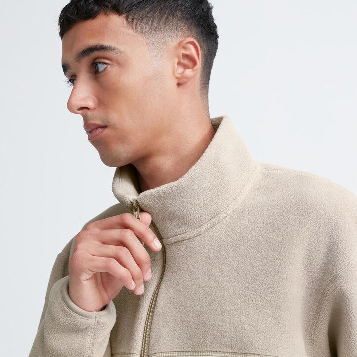 Grey Uniqlo Fleece Zipped Jacket | MAUNE-1089