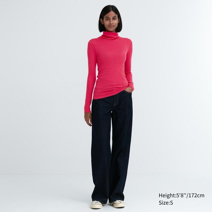 Grey Uniqlo Heattech Extra Warm Seamless Ribbed Turtleneck Long Sleeved Thermal Top | KQYHP-0169