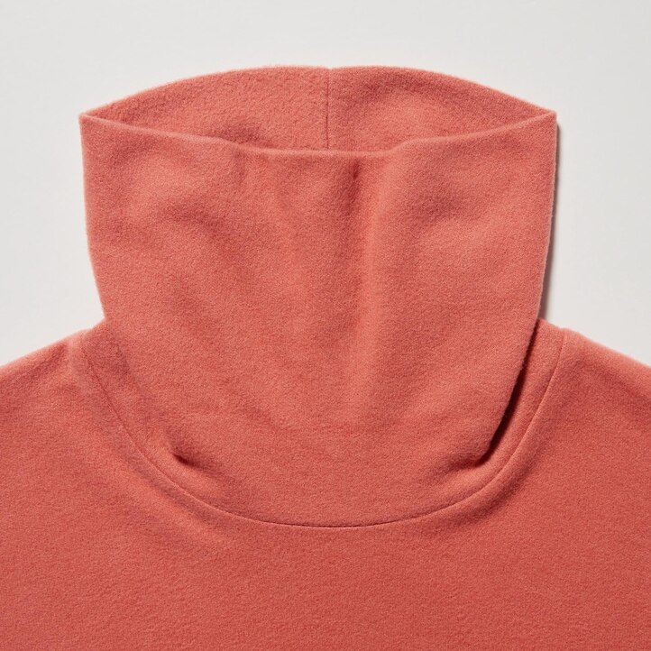 Grey Uniqlo Heattech Fleece Turtleneck Long Sleeved Thermal Top | BWQIP-6491