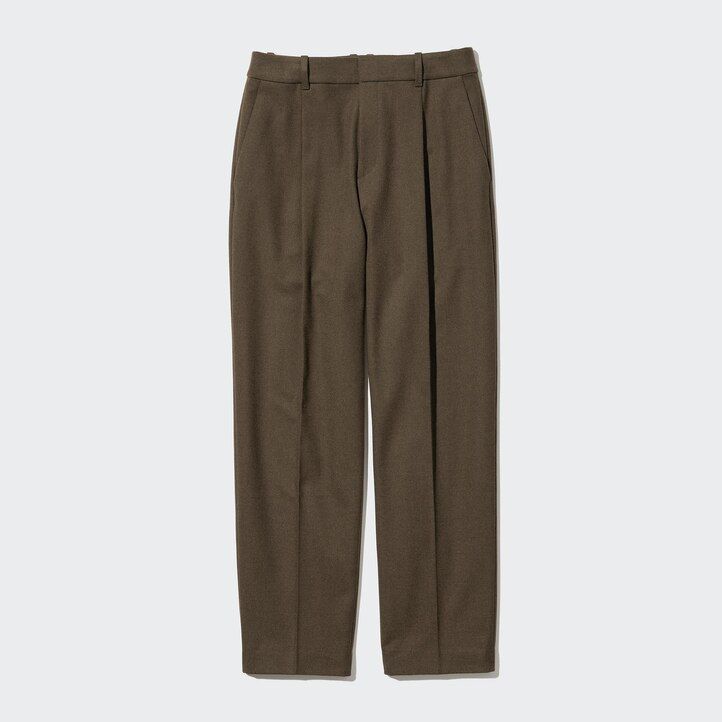 Grey Uniqlo Heattech Pleated Trousers | EGILJ-9302