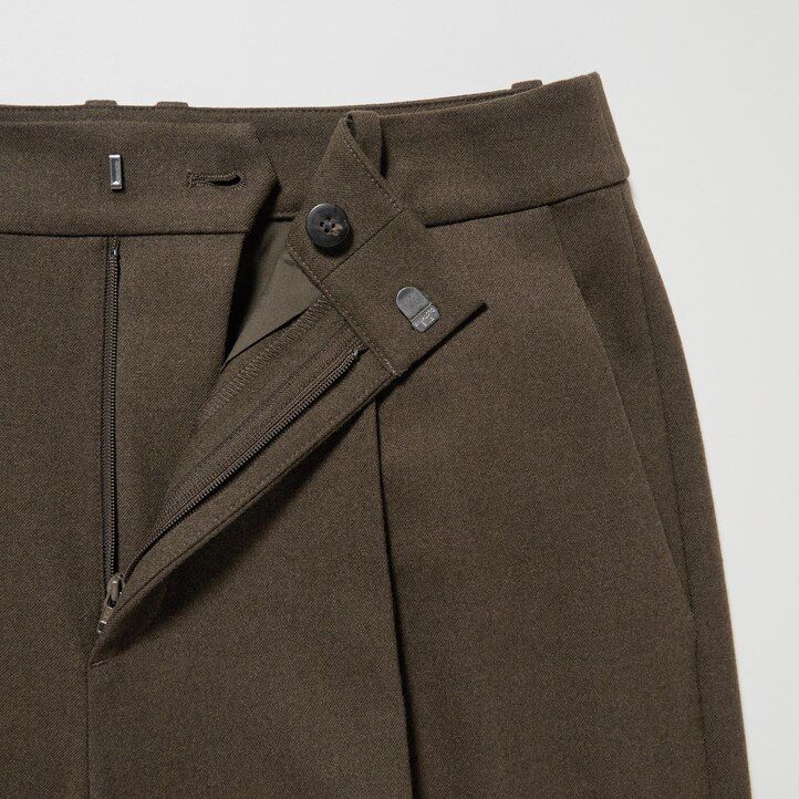 Grey Uniqlo Heattech Pleated Trousers | EGILJ-9302