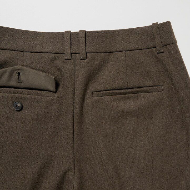Grey Uniqlo Heattech Pleated Trousers | EGILJ-9302