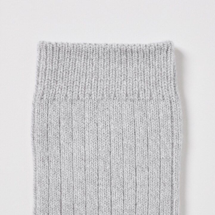 Grey Uniqlo Heattech Ribbed Thermal Socks | WUYZQ-9482