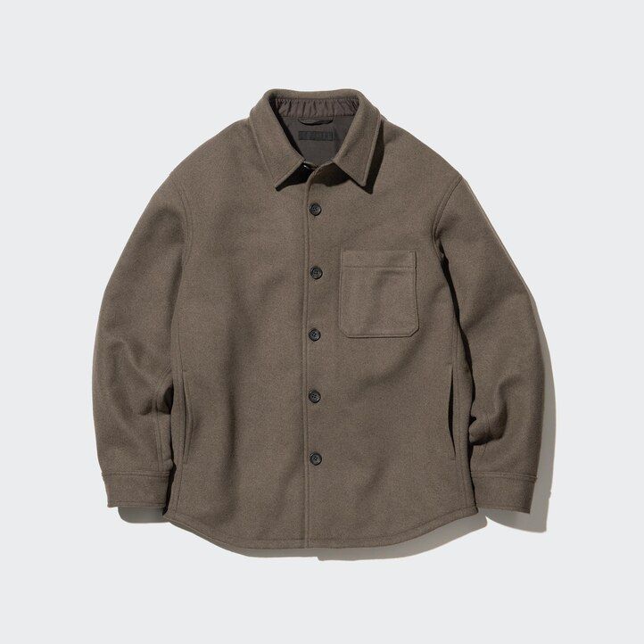 Grey Uniqlo Overshirt Jacket | YIBNU-1237