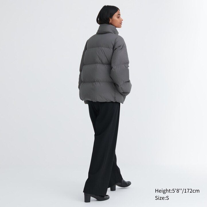 Grey Uniqlo Powder Soft Down Jacket Nanodesign | AJHVS-6043