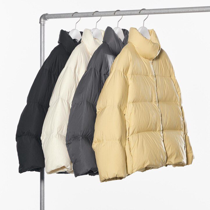 Grey Uniqlo Powder Soft Down Jacket Nanodesign | AJHVS-6043