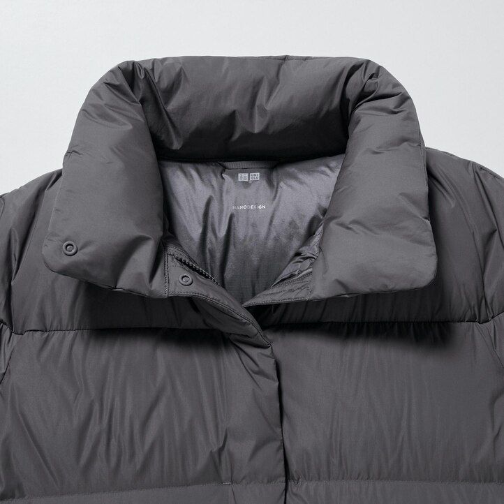 Grey Uniqlo Powder Soft Down Jacket Nanodesign | AJHVS-6043