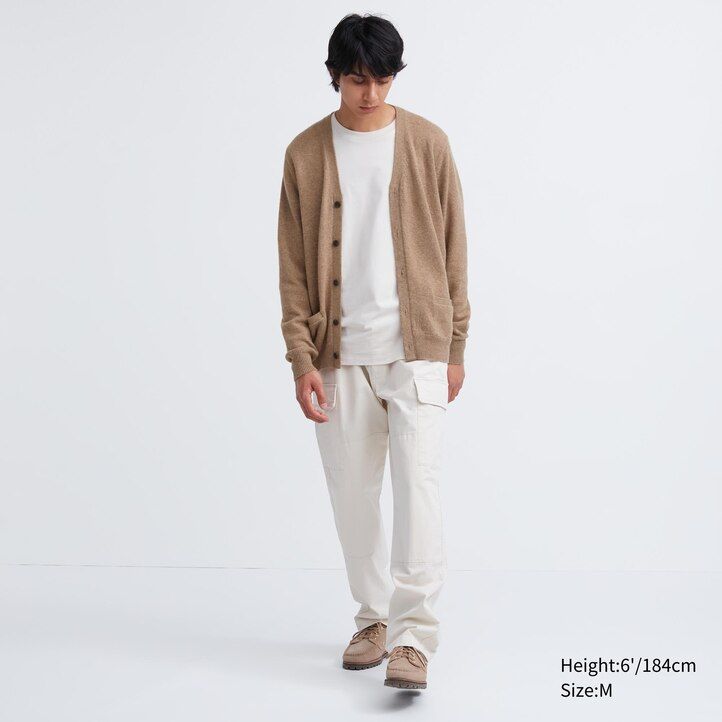 Grey Uniqlo Premium Lambswool V Neck Cardigan | NGALH-5367