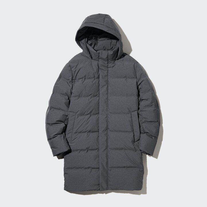 Grey Uniqlo Seamless Down Coat | NXMEC-7126