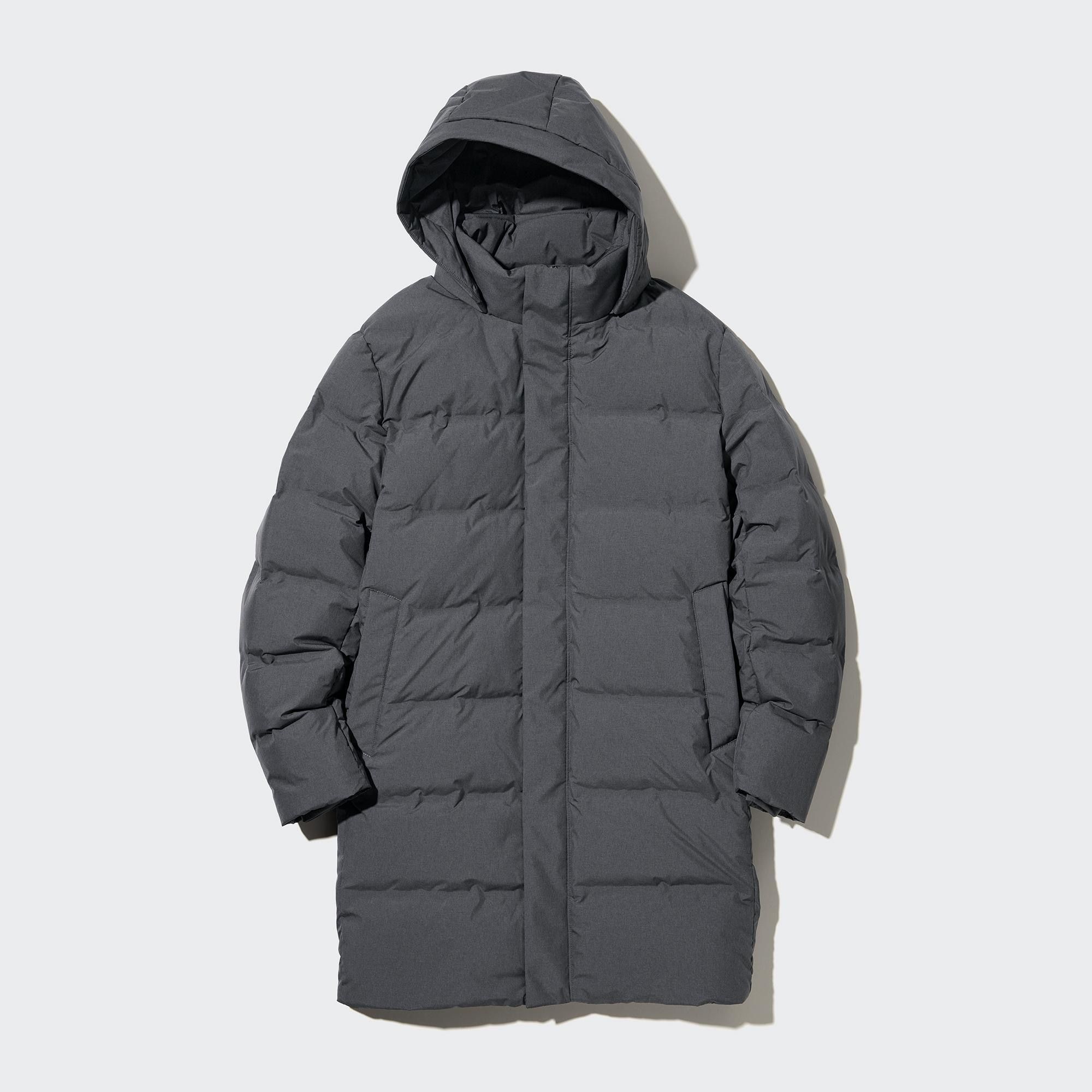 Grey Uniqlo Seamless Down Coat | NXMEC-7126