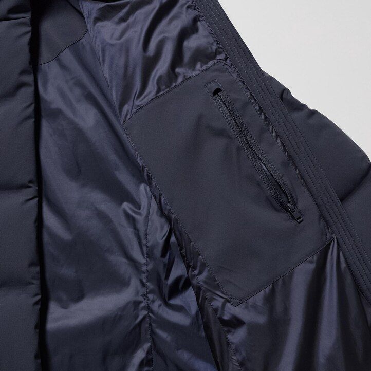 Grey Uniqlo Seamless Down Long Coat | HXAGP-1465