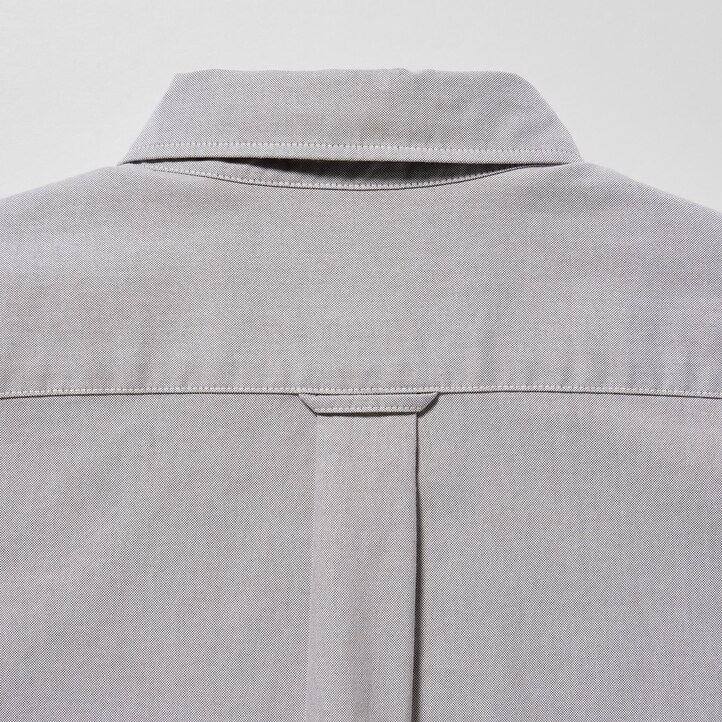 Grey Uniqlo Slim Fit Oxford Shirt | DSNMO-5764