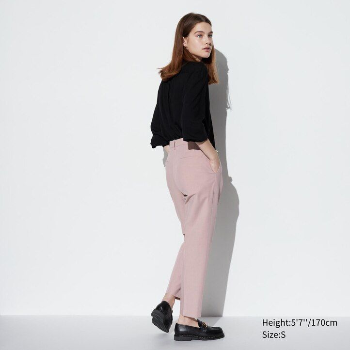 Grey Uniqlo Smart Ankle Length Trousers | HFMVE-4531