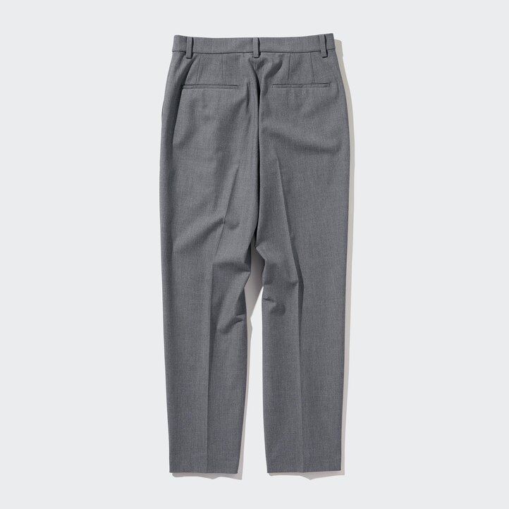 Grey Uniqlo Smart Ankle Length Trousers | HFMVE-4531