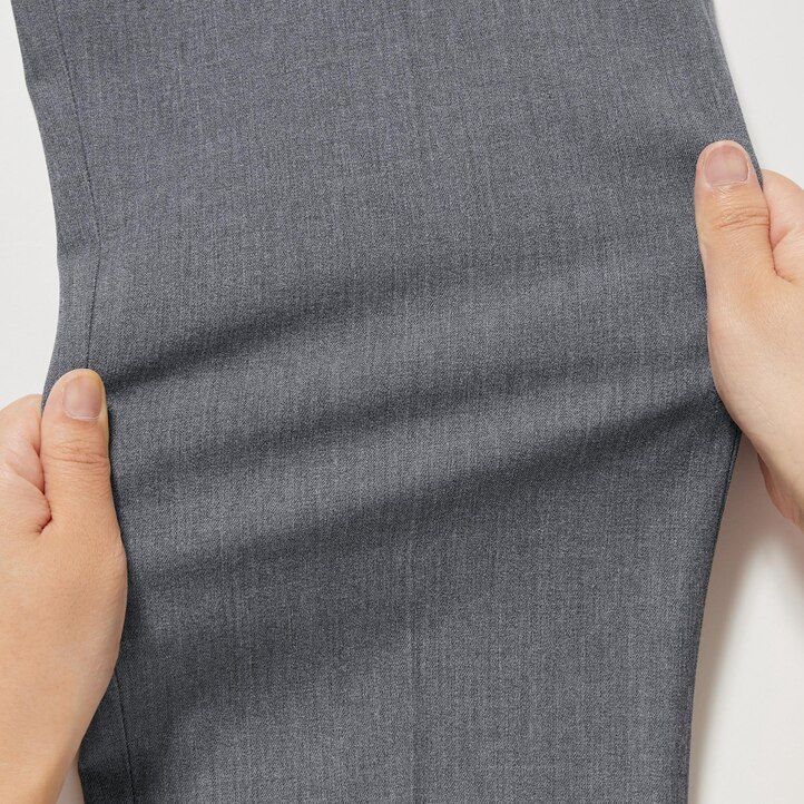 Grey Uniqlo Smart Ankle Length Trousers | HFMVE-4531