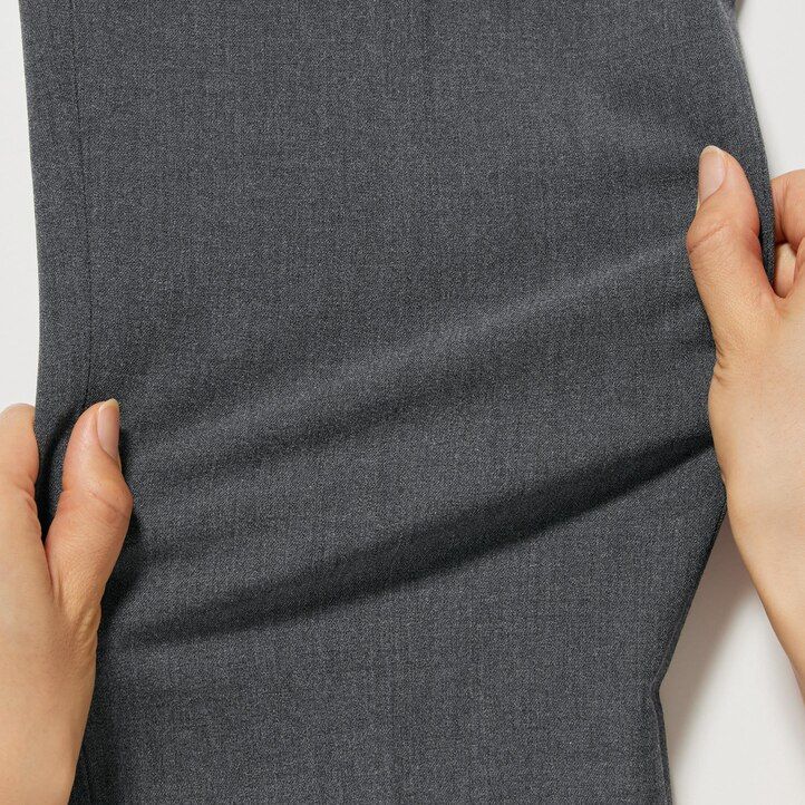Grey Uniqlo Smart Ankle Length Trousers | PSUYK-2680