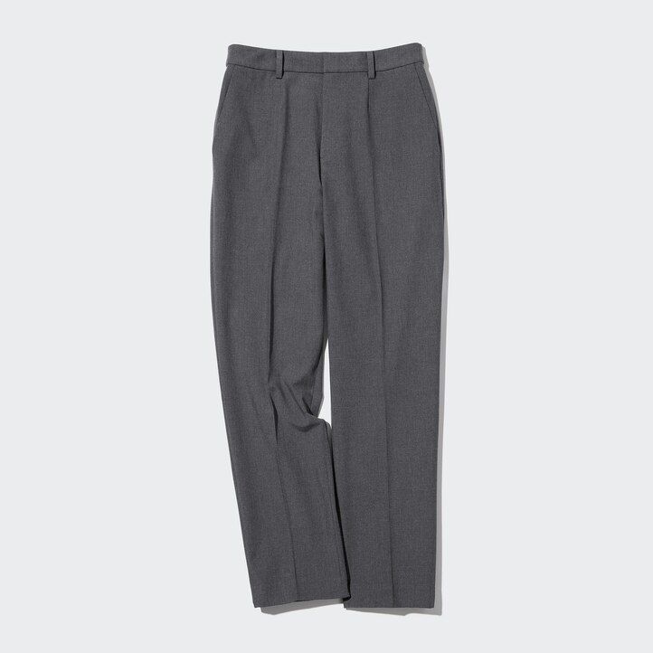 Grey Uniqlo Smart Ankle Length Trousers Long | XBNKF-6971