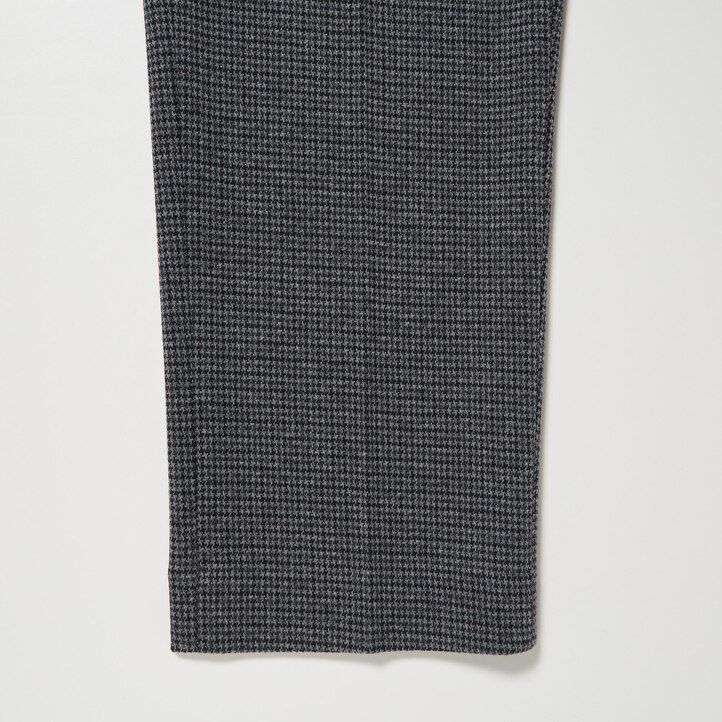 Grey Uniqlo Smart Gun Club Checked Ankle Length Trousers Long | JBVWI-6934