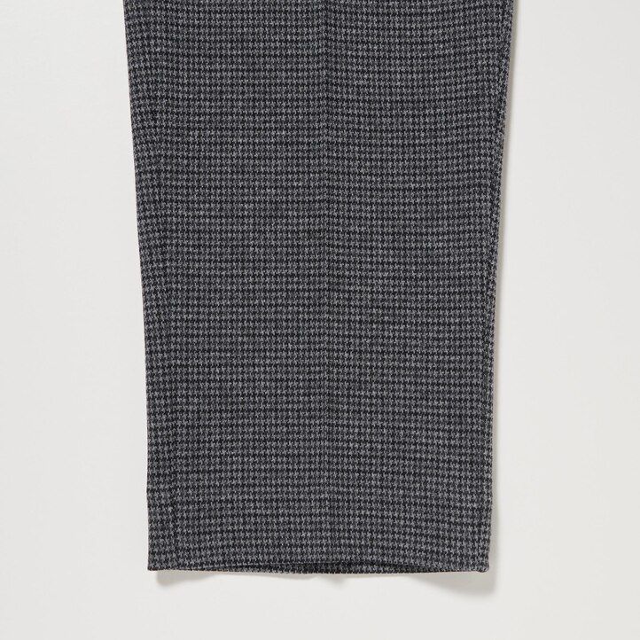 Grey Uniqlo Smart Gun Club Checked Ankle Length Trousers | CKORE-6837