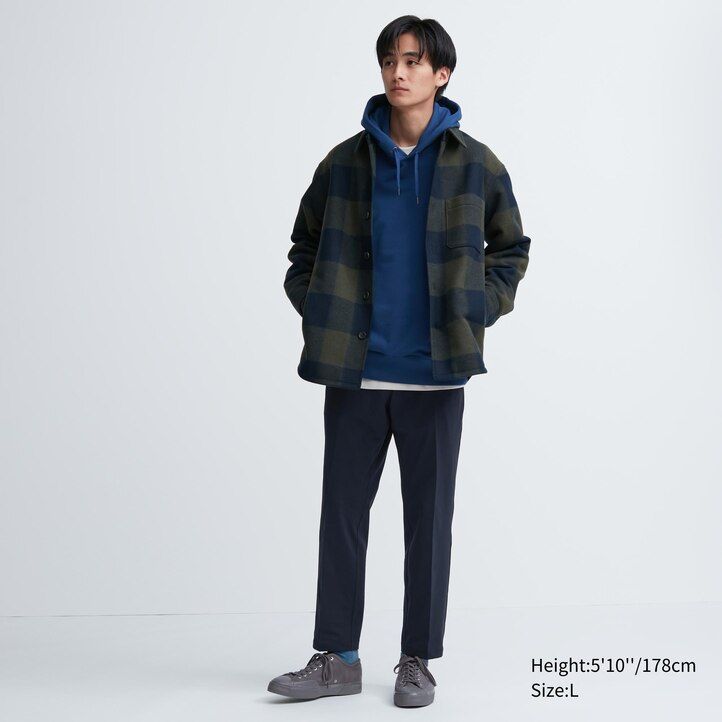 Grey Uniqlo Smart Ultra Stretch Ankle Length Trousers | ARBYL-8049
