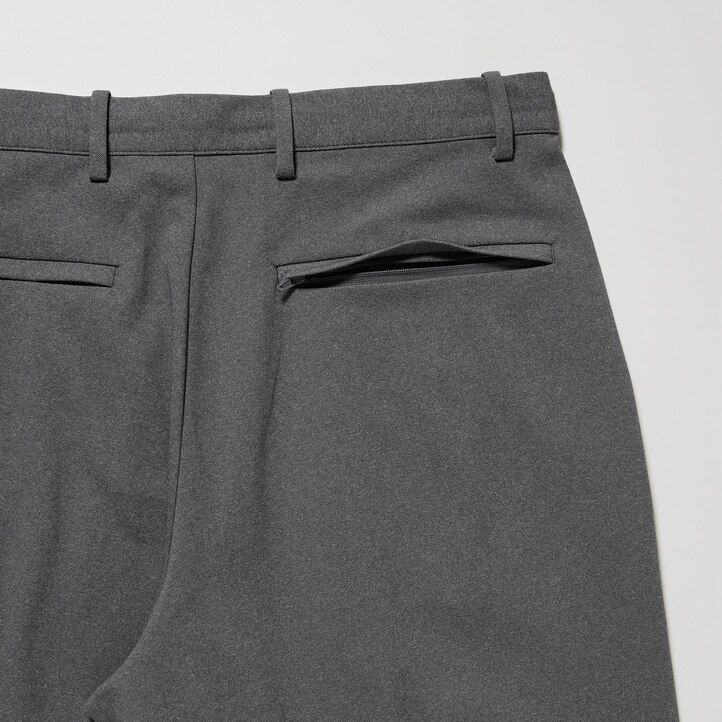 Grey Uniqlo Smart Ultra Stretch Ankle Length Trousers | ARBYL-8049