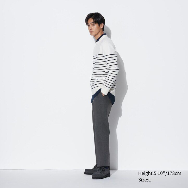 Grey Uniqlo Smart Wool Like Ankle Length Trousers | DQHNC-5194