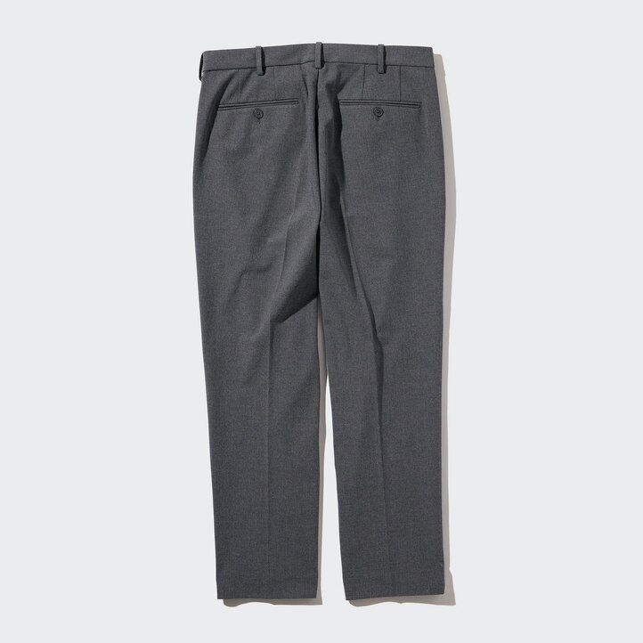 Grey Uniqlo Smart Wool Like Ankle Length Trousers | DQHNC-5194