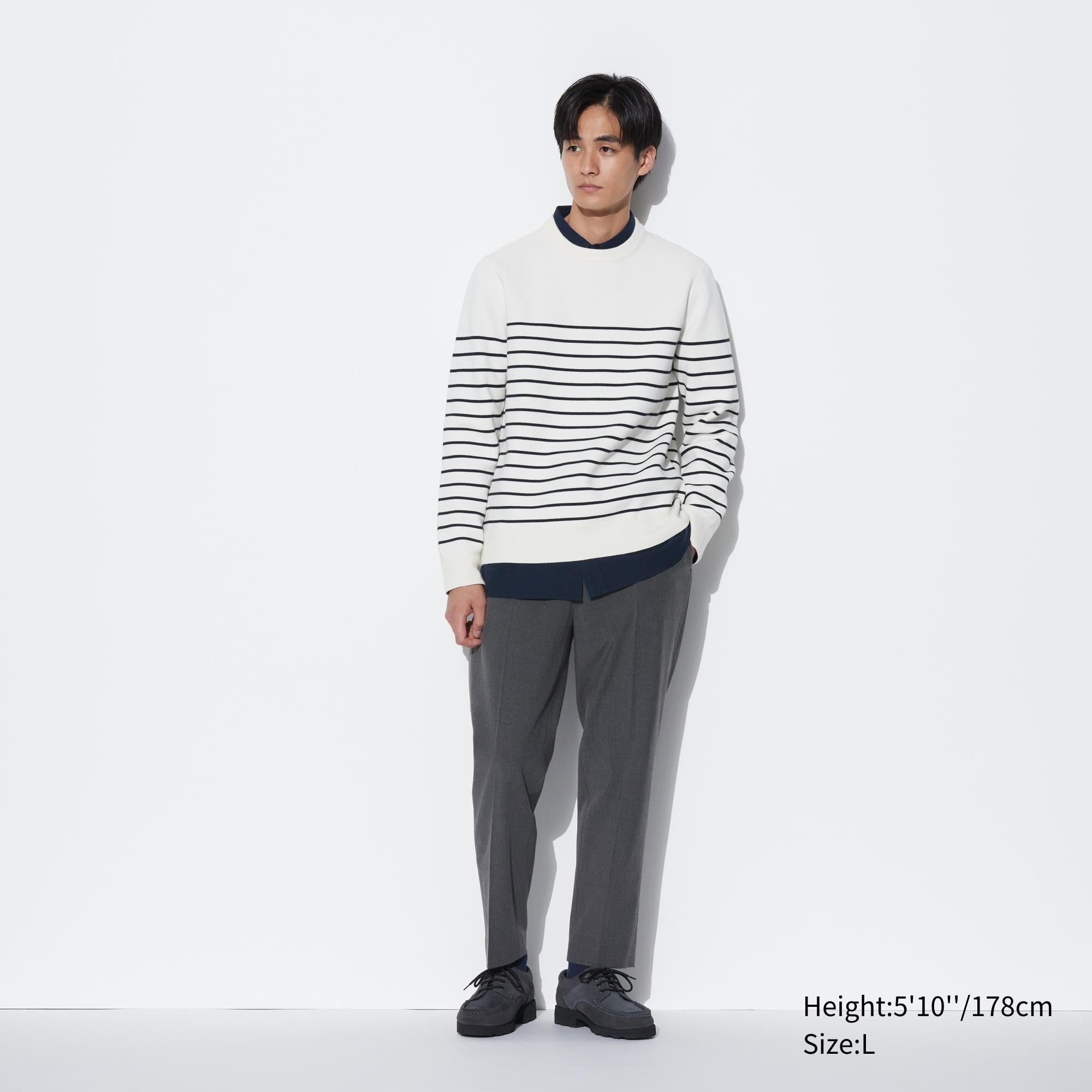 Grey Uniqlo Smart Wool Like Ankle Length Trousers | DQHNC-5194