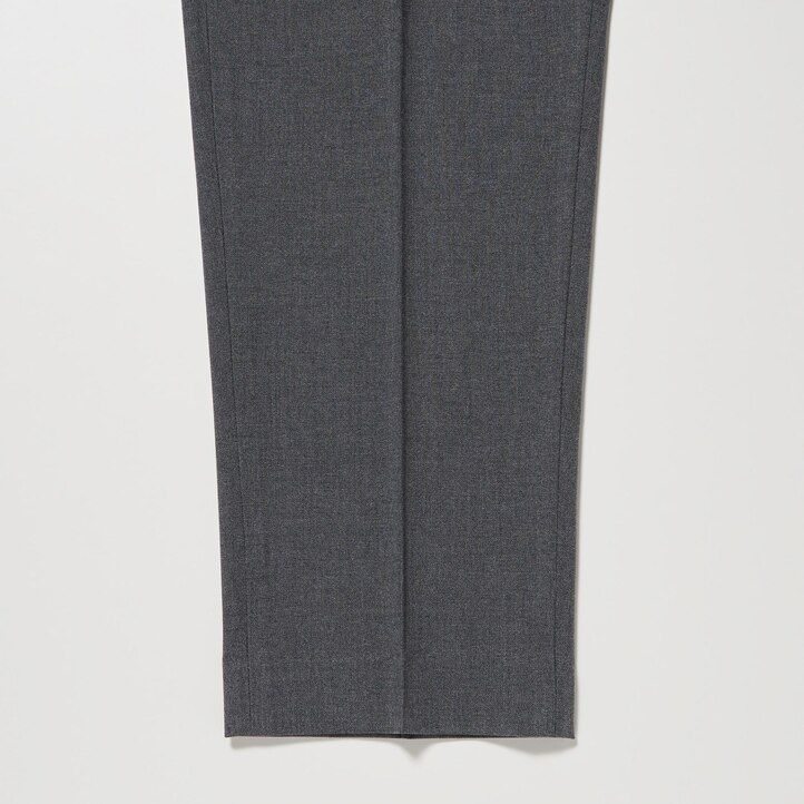 Grey Uniqlo Smart Wool Like Ankle Length Trousers | MAQZB-1427