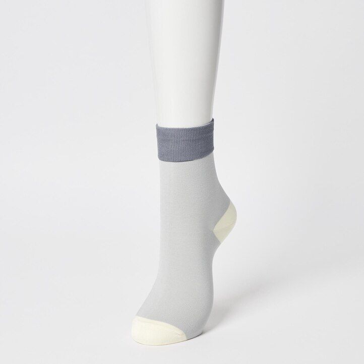 Grey Uniqlo Socks Three Pairs | OAJRQ-7140