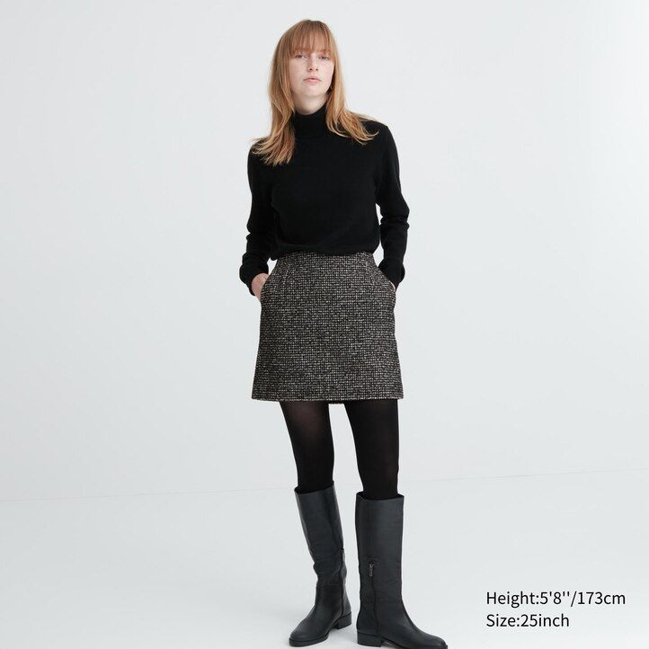 Grey Uniqlo Tweed Mini Skirt | SCBJQ-2178