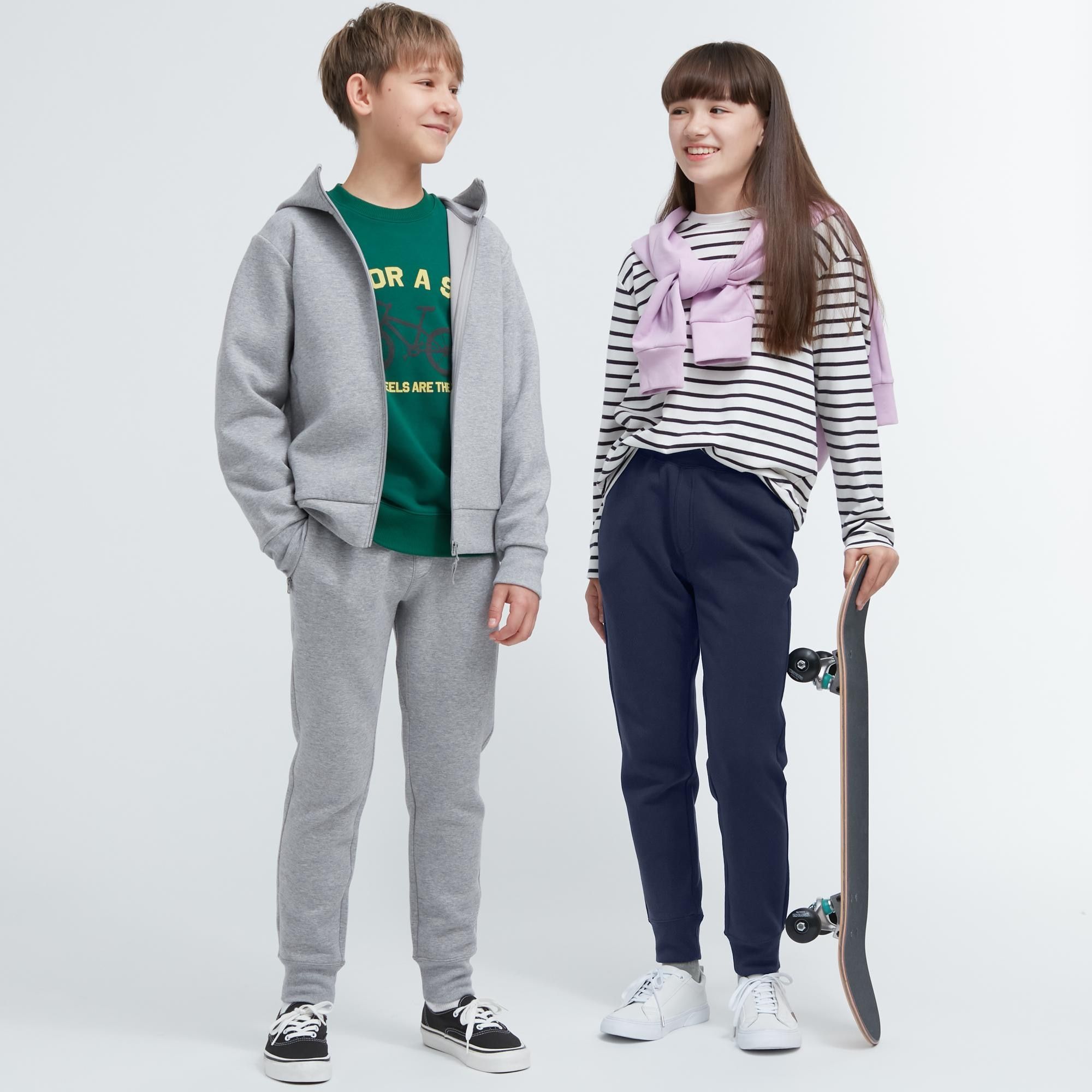 Grey Uniqlo Ultra Stretch Dry Soft Joggers | HBURF-3601