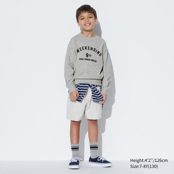 Grey Uniqlo Ultra Stretch Graphic Sweatshirt | MCOYD-9510