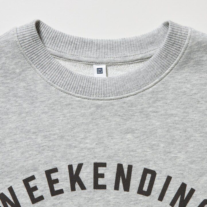 Grey Uniqlo Ultra Stretch Graphic Sweatshirt | MCOYD-9510