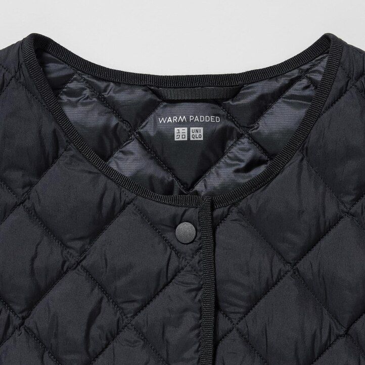 Grey Uniqlo Warm Padded Quilted Vest | RKLTA-2453